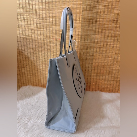 NWT Tory Burch Small Ella Nylon Tote Powder Blue - Picture 3 of 8